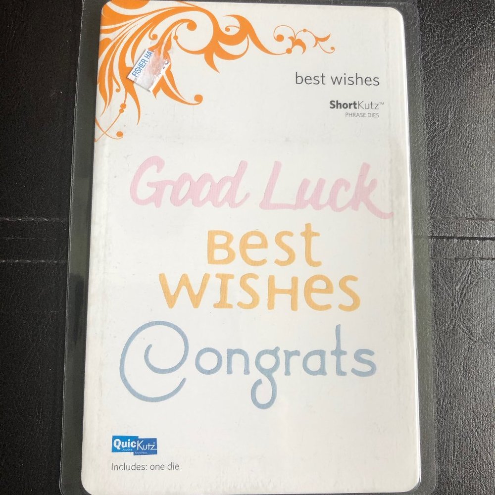 QuickKutz Best Wishes Die *NIB*